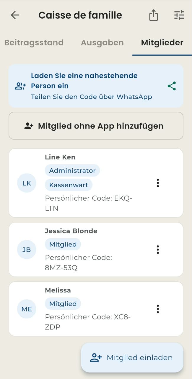 Mitgliederliste